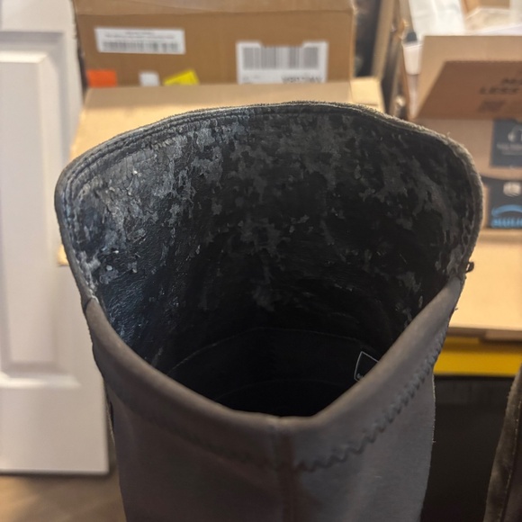 Dolce Vita Over the Knee Gray Suede Boots with Cord Detail around Heel - Picture 6 of 11